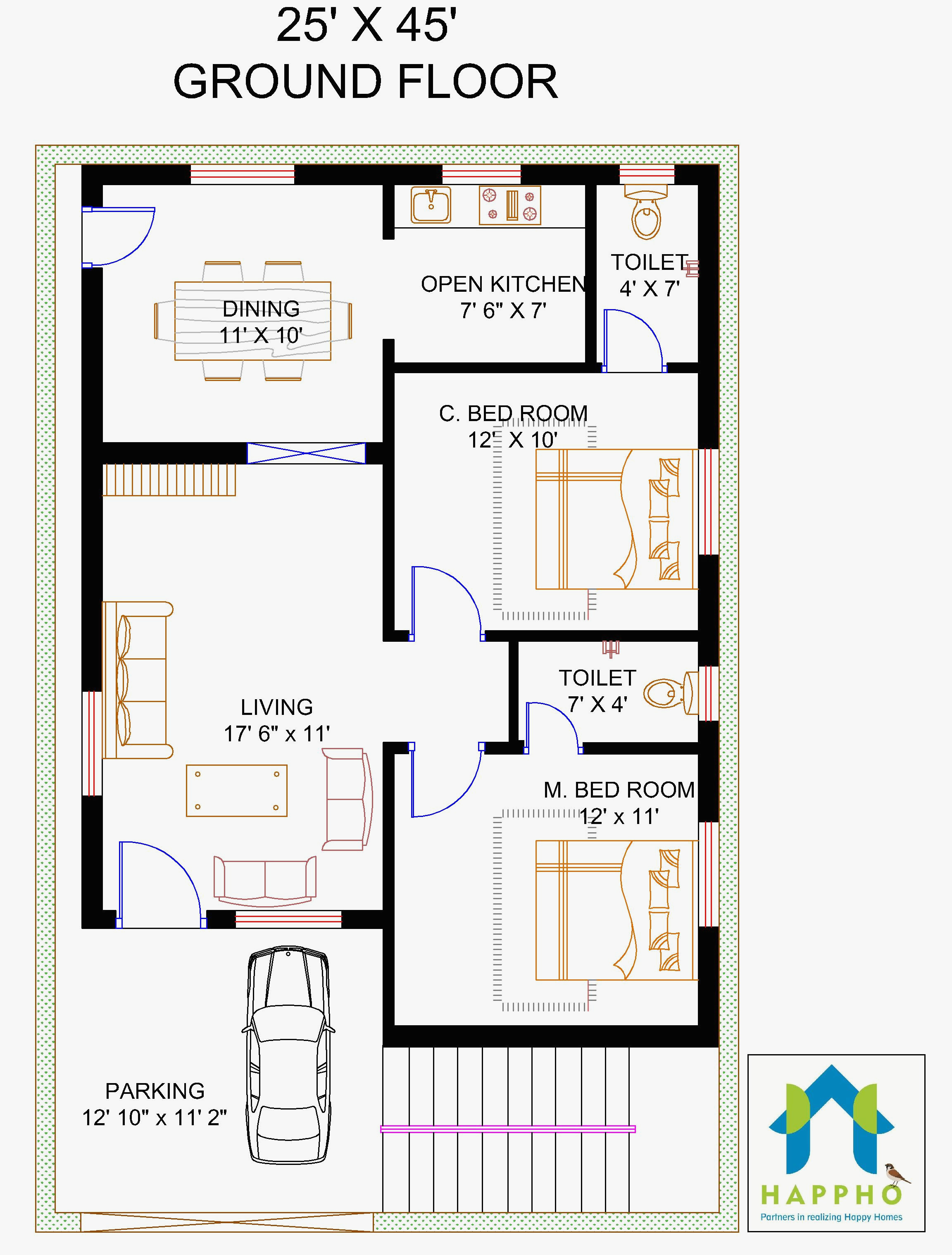 4 Marla House Map Design