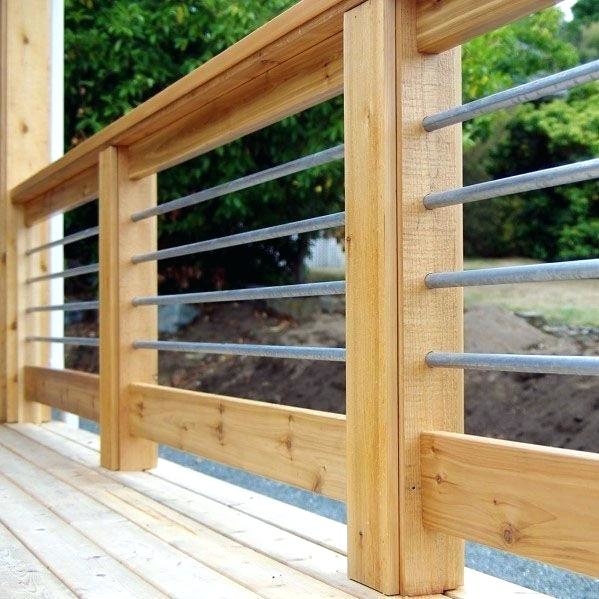 wood deck railing designs