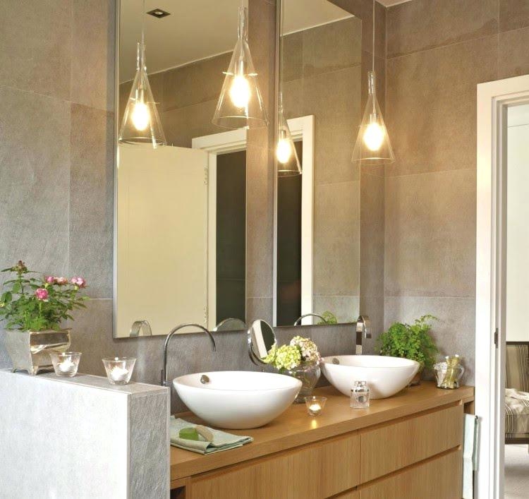 Also love the sink! | Brighten Up Your Bath: 8 Super Stylish Lighting Ideas