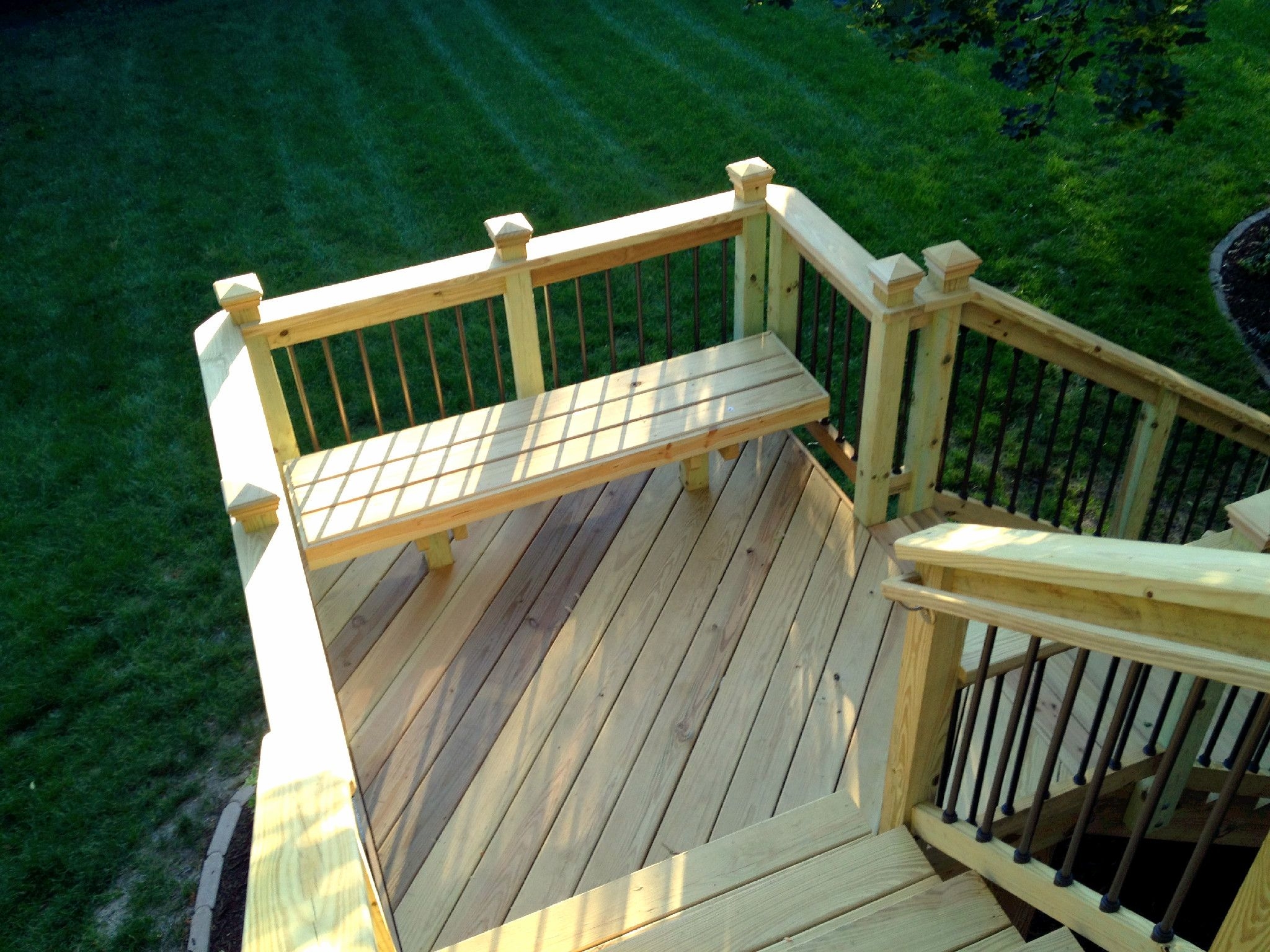 deck stair design with landing deck stair design deck trends step up your deck design with